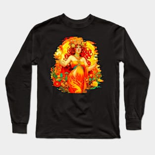 Art Nouveau Beltane Celtic Spring Long Sleeve T-Shirt